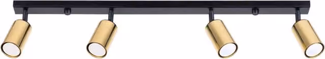 Lampada da soffitto moderna Sollux Lighting WINX 4L in metallo nero e oro – 1