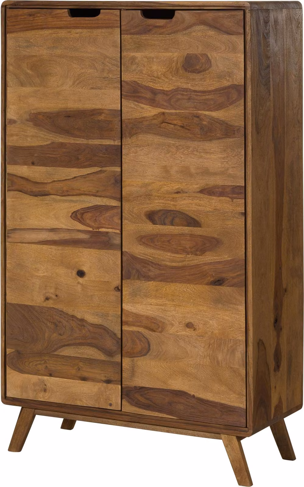 MASSIVMOEBEL24 | Credenza in legno di Sheesham 90x40x145 laccato-sabbiato naturale MALMÖ 2 #208
