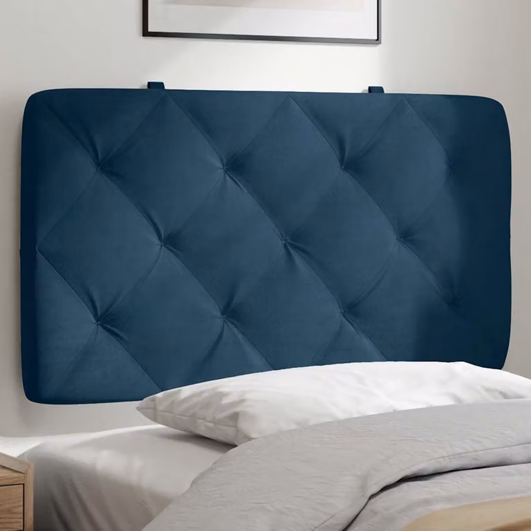Cuscino Testiera vidaXL in Velluto Blu, L: 90 cm