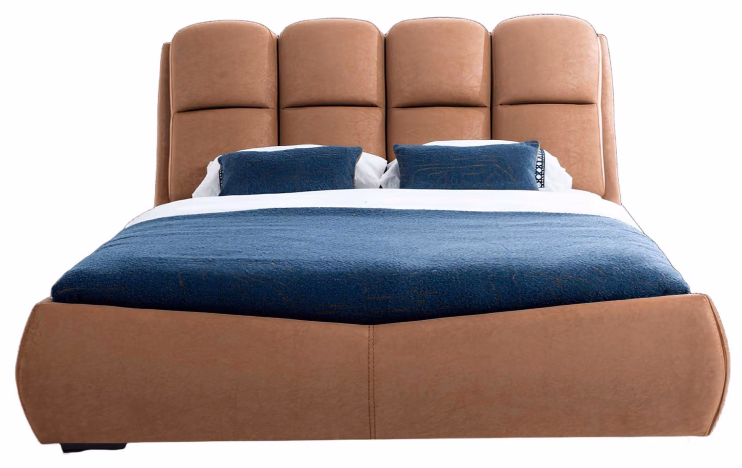 Stilvolles Braunes Bett Schlafzimmer Doppelbett Designer Schlafmöbel