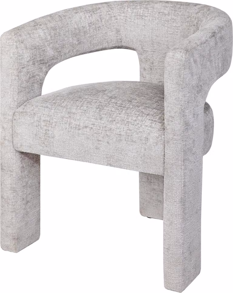 FURNLUX Sedia da pranzo Leith Grey 62cm / Colore principale: Grigio / Dimensioni: 62 x 75 x 58 cm