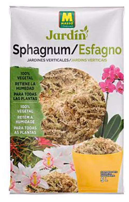 Sfagno Massó 5 l - Substrato naturale ad alta ritenzione idrica - Massó