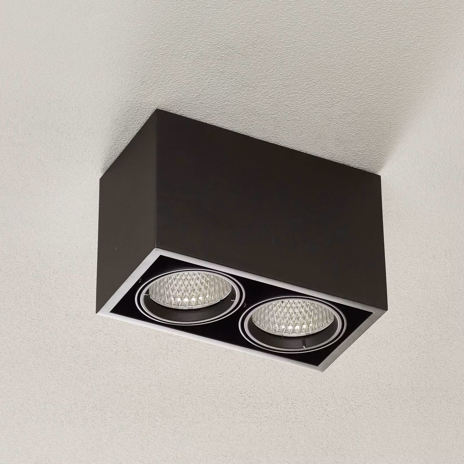 Arcchio Plafoniera a LED Cirdan, Nero, Soggiorno / Sala da pranzo, Alluminio, Moderno, Plafoniera LED