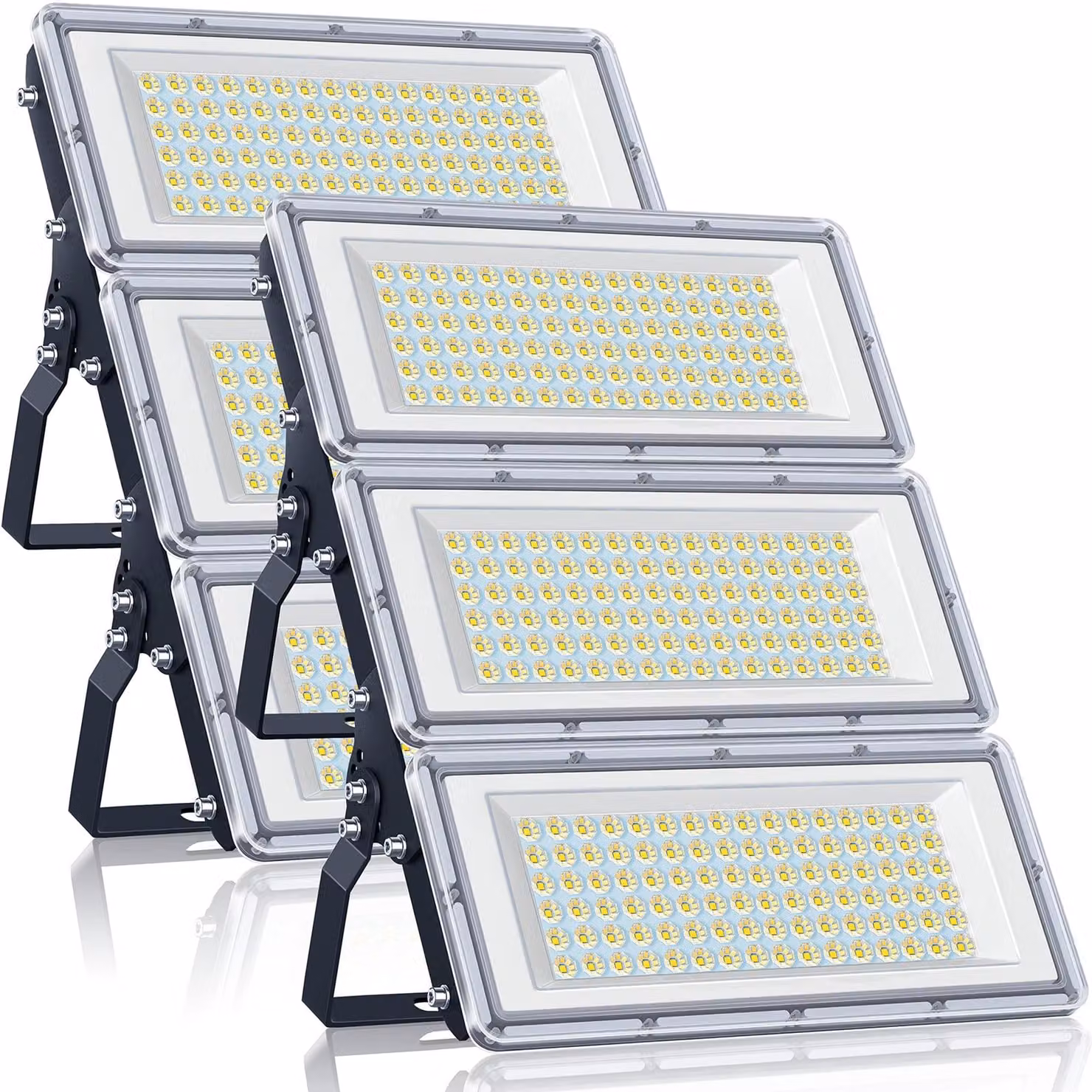 Faretto LED da esterno, 300 W, set da 2, 30.000 lumen, 7000 K, grado di protezione IP67