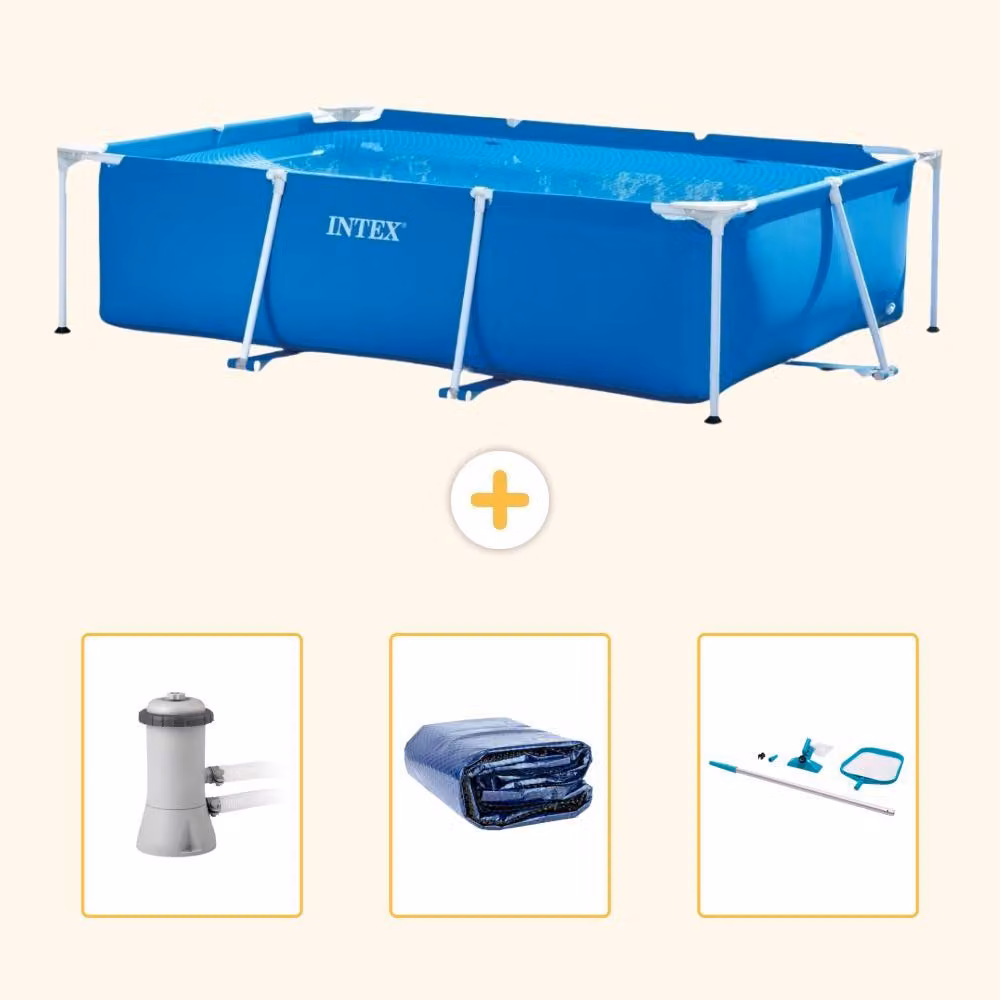 Piscina fuori terra rettangolare - 300x200x75 cm - 4 pezzi - Modello SCB78