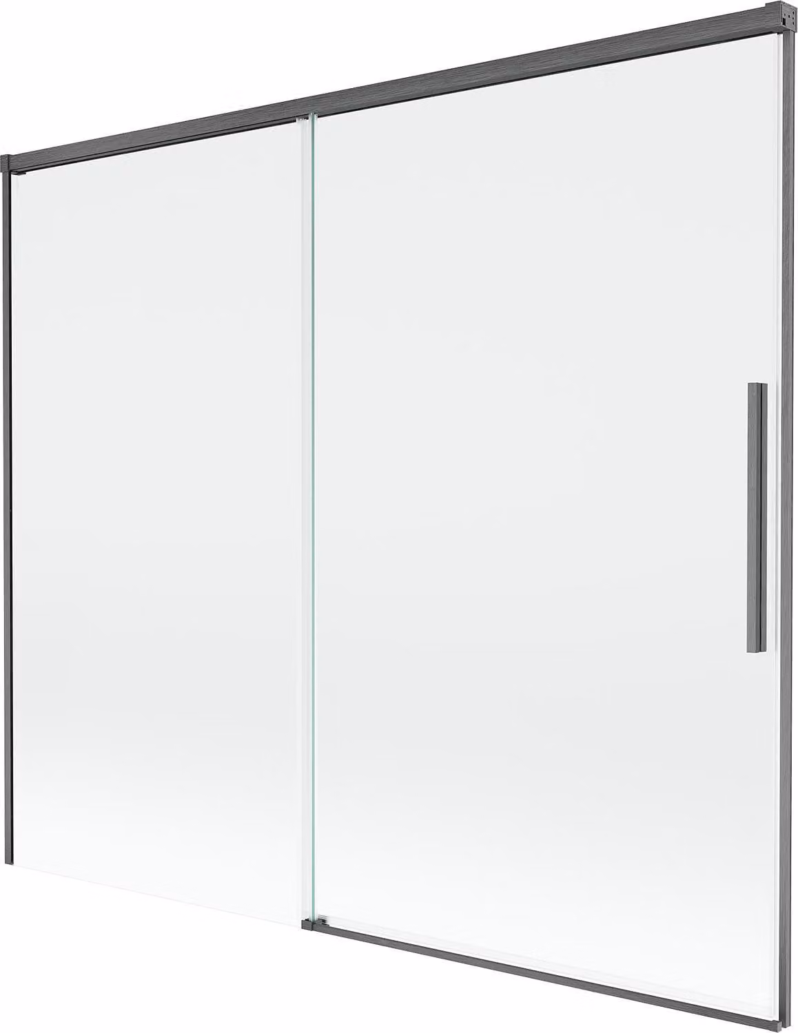 Mexen Rox paravento per vasca da bagno a 2 ante scorrevoli 180 x 150 cm, trasparente, gun gray spazzolato - 8C9-180-001-66-00
