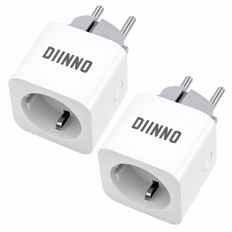 DIINNO Smart socket WLAN con misurazione del consumo energetico, controllo tramite app e timer