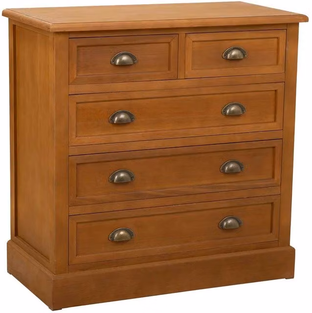 Cassettiera in legno marrone 80x40x80,5h cm