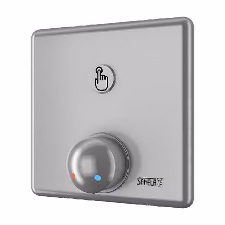 Docce a sensore Sanela - Comando doccia con pulsante piezoelettrico con miscelatore per acqua calda e fredda, cromo SLS 02P