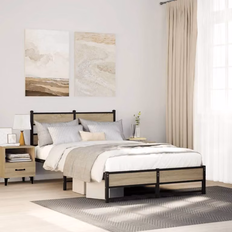Giroletto in metallo vidaXL colore marrone L/P: 120 x 200 cm