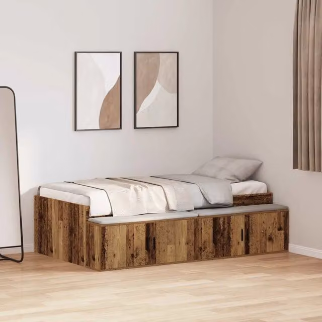 Struttura del letto con cassetto Legno vecchio 80 x 200 cm 3335203