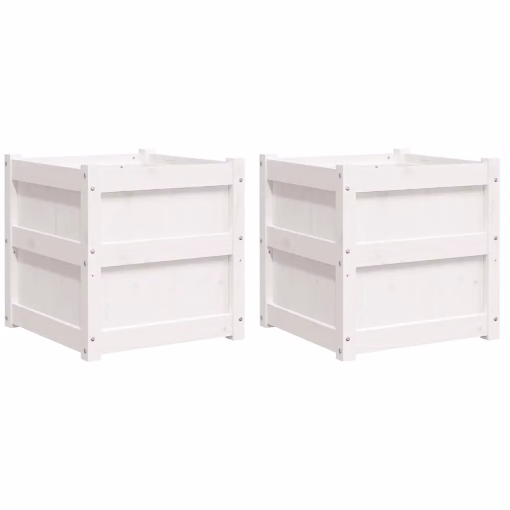 Set di 2 fioriere da giardino vidaXL in legno di pino bianco – 2