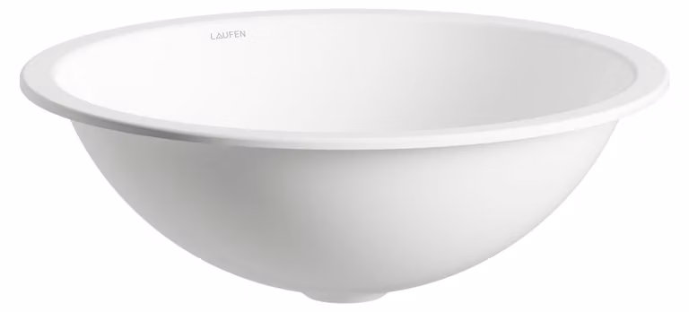 LAUFEN FORM Lavabo à encastrer par le dessus, rond, sans trou pour robinet, sans trop-plein, 450x450x163mm, blanc brillant, H517FM50001121, H517FM50001121