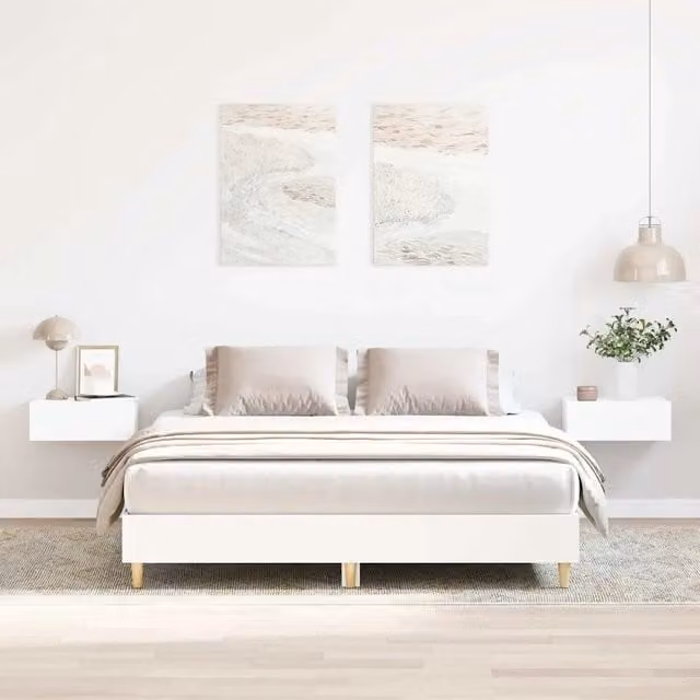 Giroletto vidaXL in legno multistrato bianco L: 150 cm, P: 200 cm