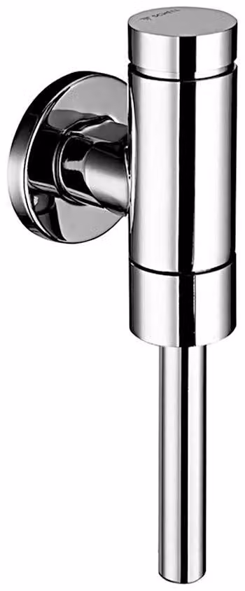 Schell, scarico a pressione per WC, 1/2", con valvola di intercettazione integrata, finitura cromata