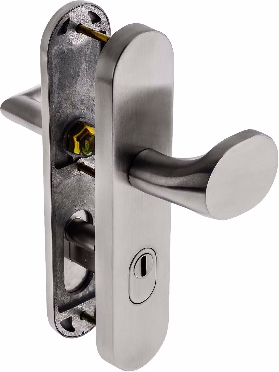 Kit di ferramenta per porte, serratura di sicurezza ES1/WK2/RC2, acciaio inossidabile V2A satinato, per porte di spessore 38-45 mm, adatta per porte d'ingresso di appartamenti