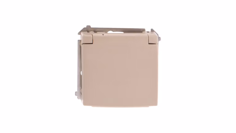 Presa di corrente Simon Basic IP44 con sportello beige BMGZ1B.01/12