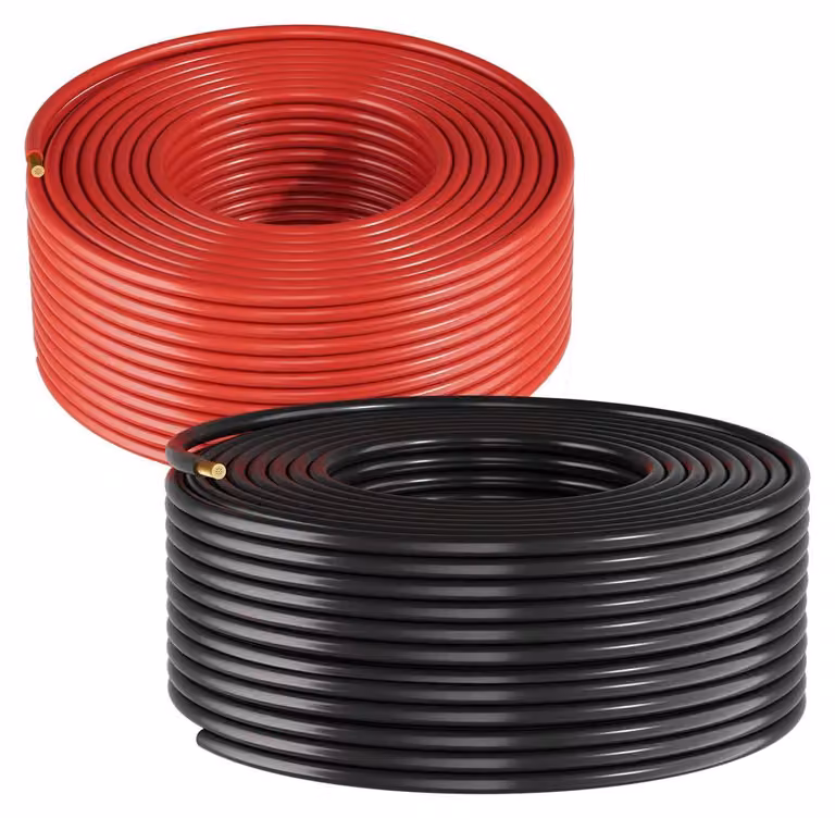 Cavo per pannelli solari, kit nero + rosso da 30,48 m, cavo di prolunga per pannelli solari da 10 AWG (6 mm²), cavo in rame stagnato per impianti fotovoltaici, per impianti fotovoltaici domestici off-grid all'aperto, auto, camper, barche e imbarcazioni, I