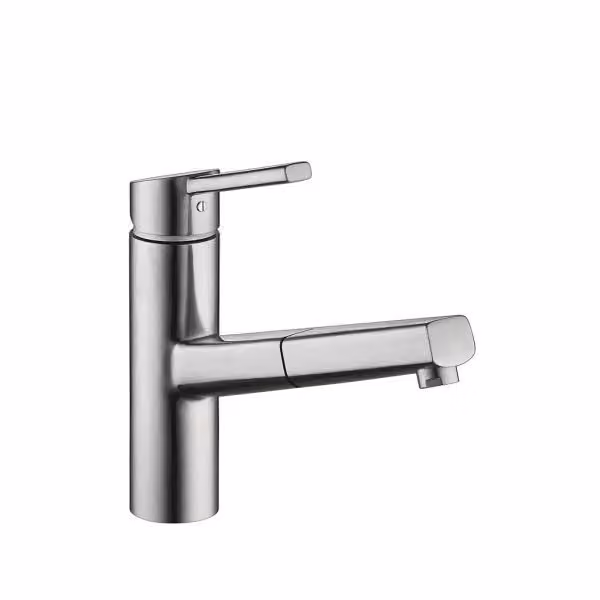 Miscelatore in acciaio inox KWC luna e con bocca estraibile fino a 600 mm.