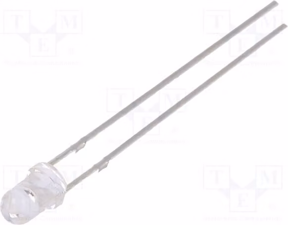 2 LED da 3 mm, angolo di emissione 30°, senza limitatore di corrente, modello OSO5JA3131A, diodi LED a foro passante (THT) da 3 mm, colore arancione, intensità luminosa da 1560 a 2500 mcd
