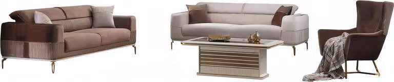 Sofa Sessel Couchtische Wohnzimmermöbel Sofagarnitur Couch Set Wohnzimmer 4tlg