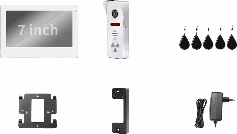 Videocitofono, touchscreen a colori da 7 pollici, rilevamento del movimento, 703HW-206WIC