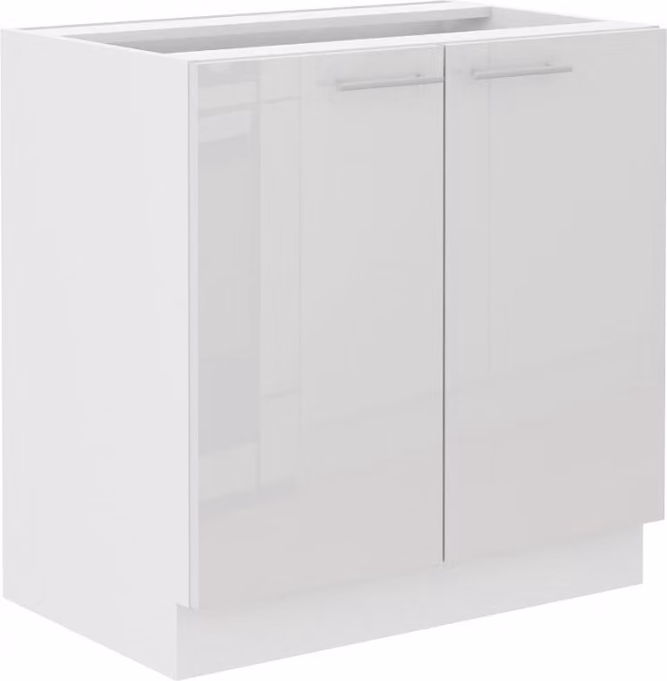 Armadietto inferiore a doppia anta LAJLA - larghezza 80 cm, bianco