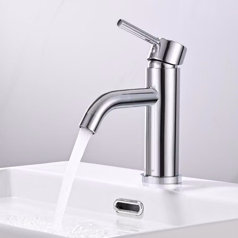 Rubinetto per lavabo a una leva - Acciaio inossidabile - Senza piombo - Resistente - Funzionamento silenzioso - Regolazione flessibile della temperatura - Rubinetto da bagno