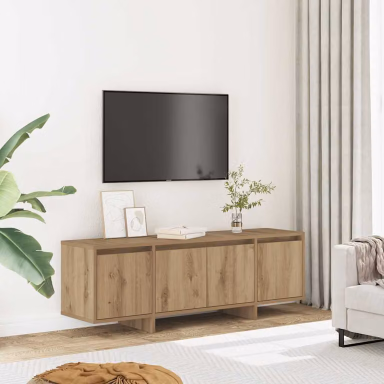 Mobile Porta TV vidaXL Rovere Artigianale Marrone in Legno e MDF L: 120 cm, P: 30 cm, H: 40,5 cm