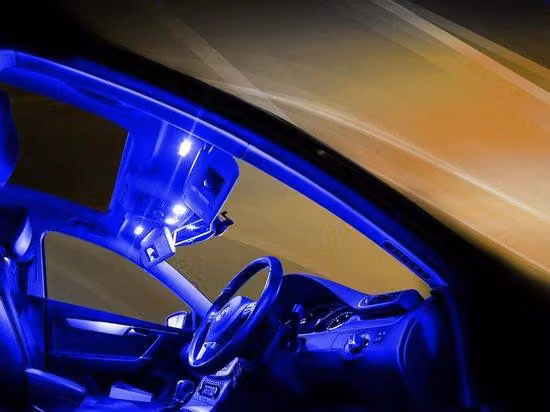 Set di luci interne per auto - 9 lampadine a LED - Blu - Plug & Play - Illuminazione interna per auto