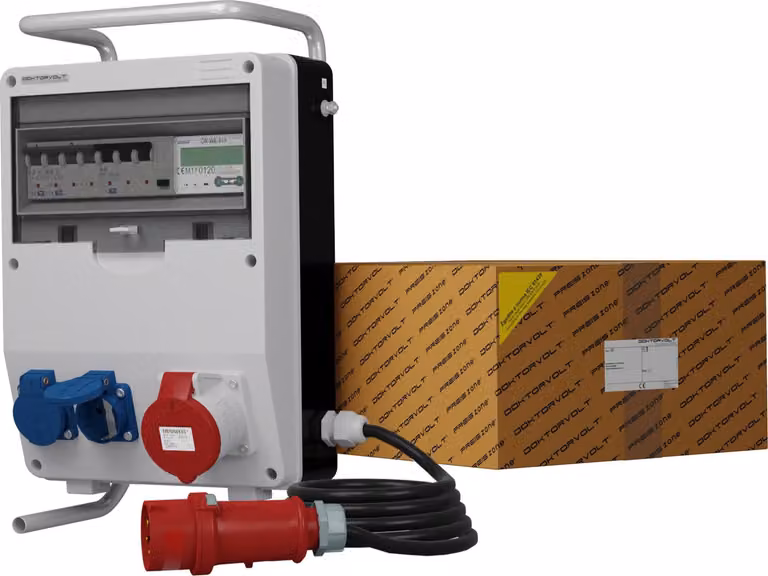 Distributore di corrente TD-S/FI 32A 2x230V SKHU cavo contatore di elettricità MID Doktorvolt® 0496