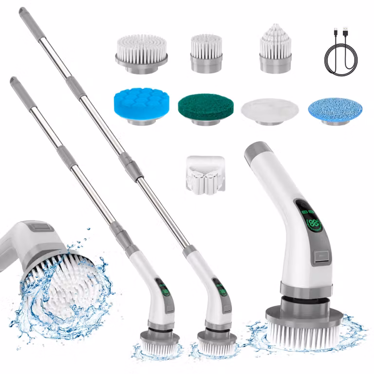 Spazzola elettrica multifunzione 7-in-1 - 360 giri al minuto - Adatta per cucina, bagno, auto, pavimenti