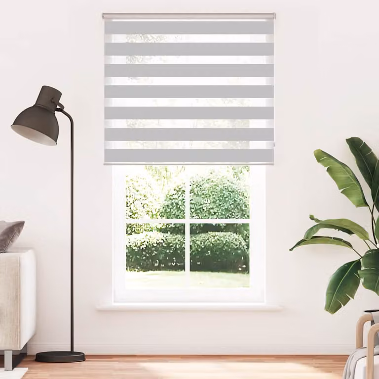 vidaXL Tenda a Rullo Zebra Larghezza Tessuto 115,9 cm Poliestere