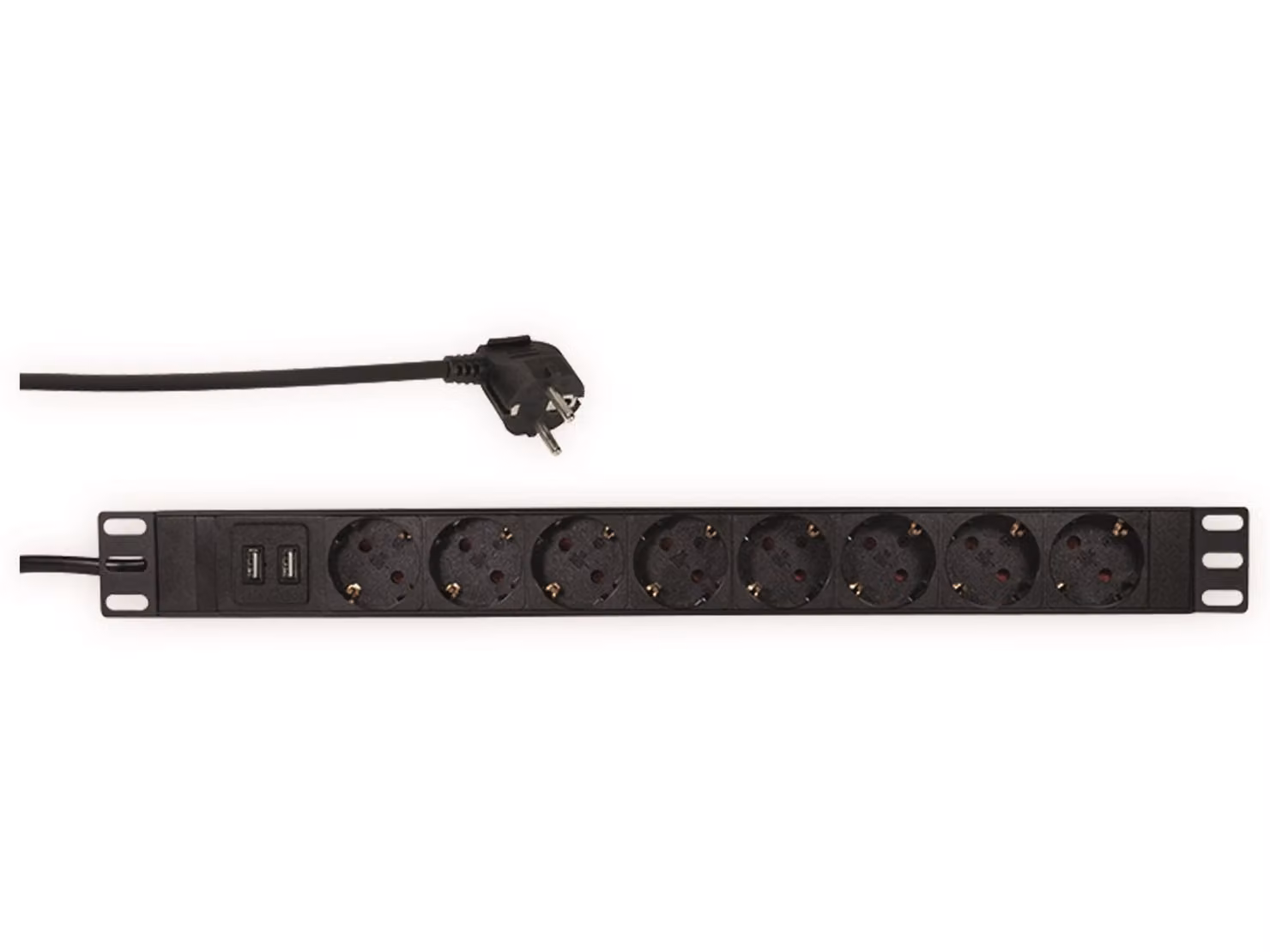 LogiLink - Unit di distribuzione dell'energia (montabile a rack) - 3500 Watt - ingresso, ingresso CEE 7/7 - connessioni di uscita: 8