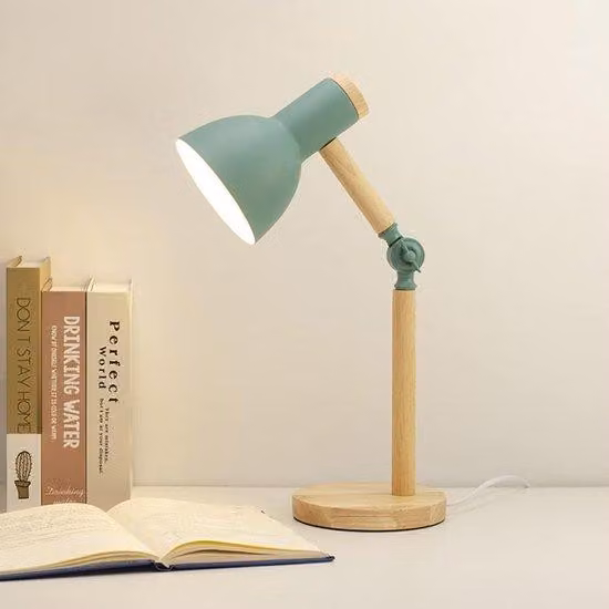 Lampada da tavolo in legno con LED – Lampada regolabile per ufficio e camera da letto