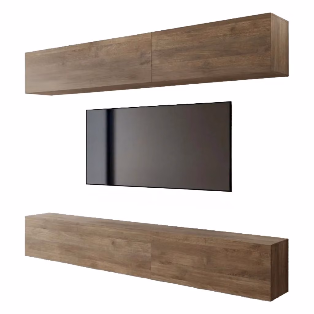 Parete Attrezzata Modulabile DMORA Suisio per Soggiorno, Marrone – 2