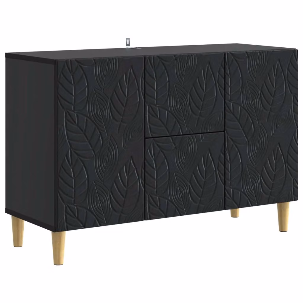 Credenza moderna Design In in legno ingegnerizzato nero opaco L 89 x P 34,5 x H 60 cm – 2