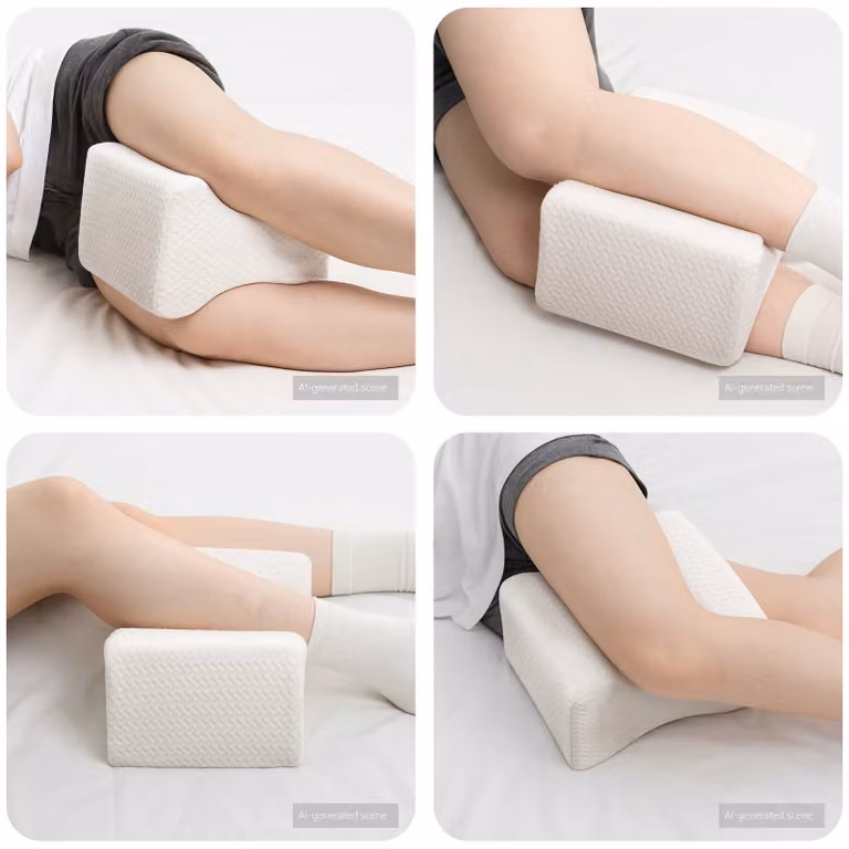 Cuscino per ginocchia vidaXL Bianco in schiuma di memoria e poliestere con rivestimento rimovibile e traspirante