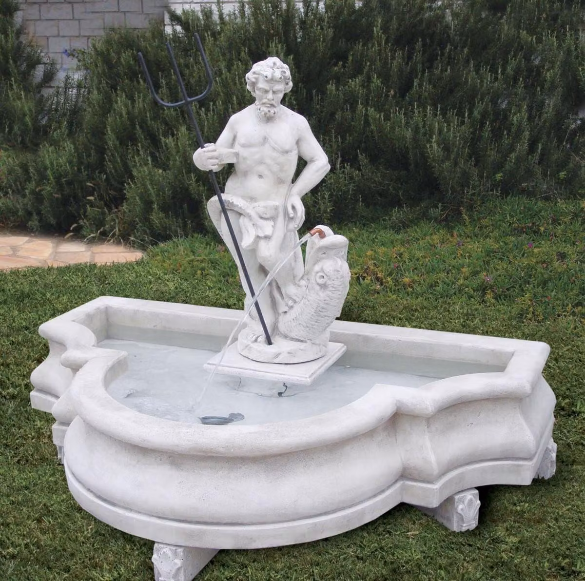 Casa del Padrino Barock Springbrunnen Grau 138 x 88 x H. 107 cm -  Italy