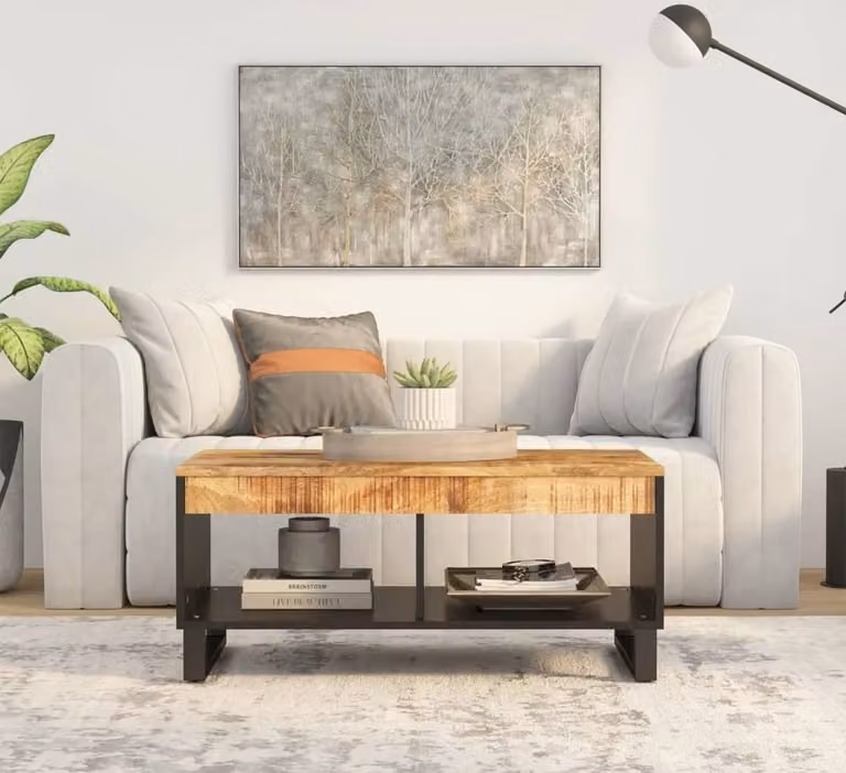 Maison Exclusive - Tavolino da caffè 90x50x40 cm, legno massello di mango