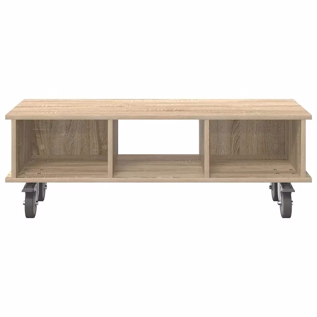 Mobile TV moderno HELLOSHOP26 in legno composito rovere Sonoma beige con vano porta cavi L/P/H: 100 x 35 x 35 cm – 2