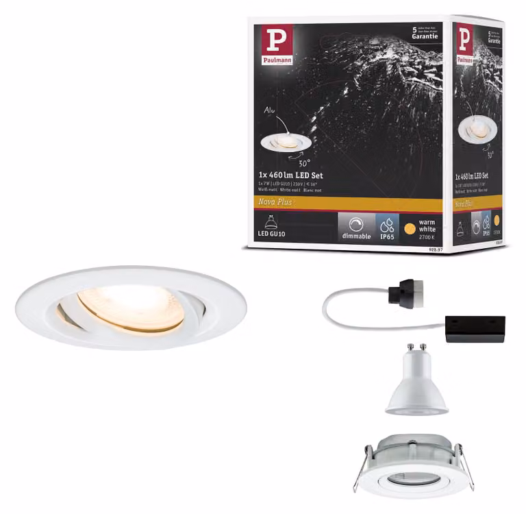 Paulmann Lampada da incasso LED Nova Plus orientabile a luce singola