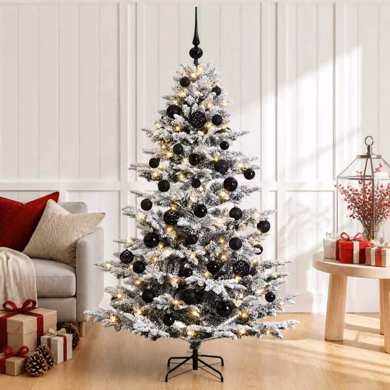 vidaXL Albero di Natale artificiale con palline 150 cm 150 LED