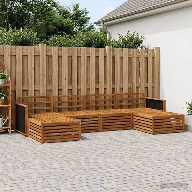 Set di divani da esterno 6 pz Legno di Acacia Massello 3383672