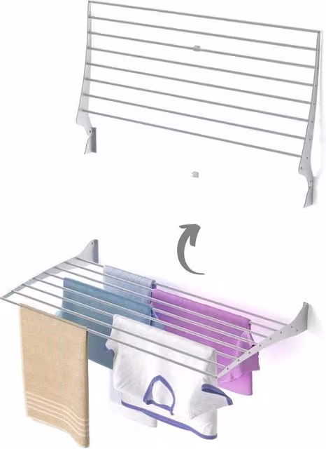 Droogrek Inclinabile per Esterni e Interni – Spaziale e Resistente all'Uso All'Aperto in Alluminio e Acciaio 102x50x50 cm