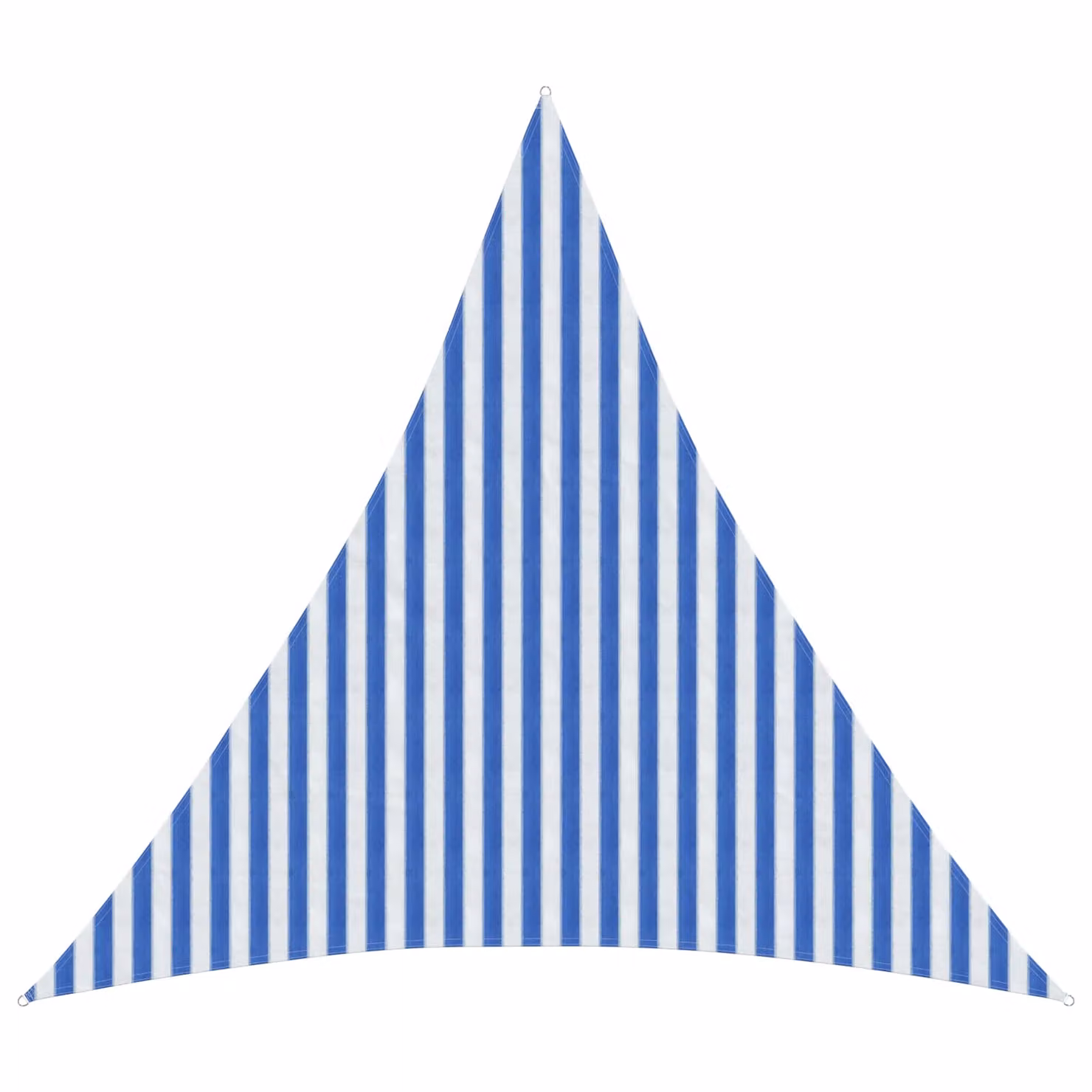 Telo Ombra Triangolare vidaXL in HDPE Blu e Bianco L/P/H: 4 x 4 x 4 m