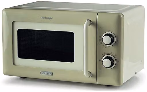 Forno microonde Ariete MW Vintage da 20 litri, potenza 800 W, 6 livelli di potenza, Beige