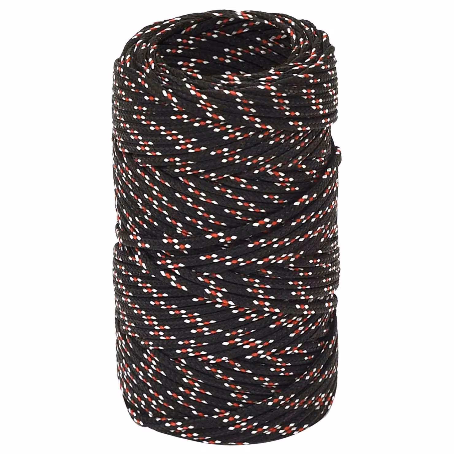 Corda multiuso vidaXL in plastica, Nero e Rosso, Diametro: 2 mm, Lunghezza: 250 m, Carico massimo: 27 kg