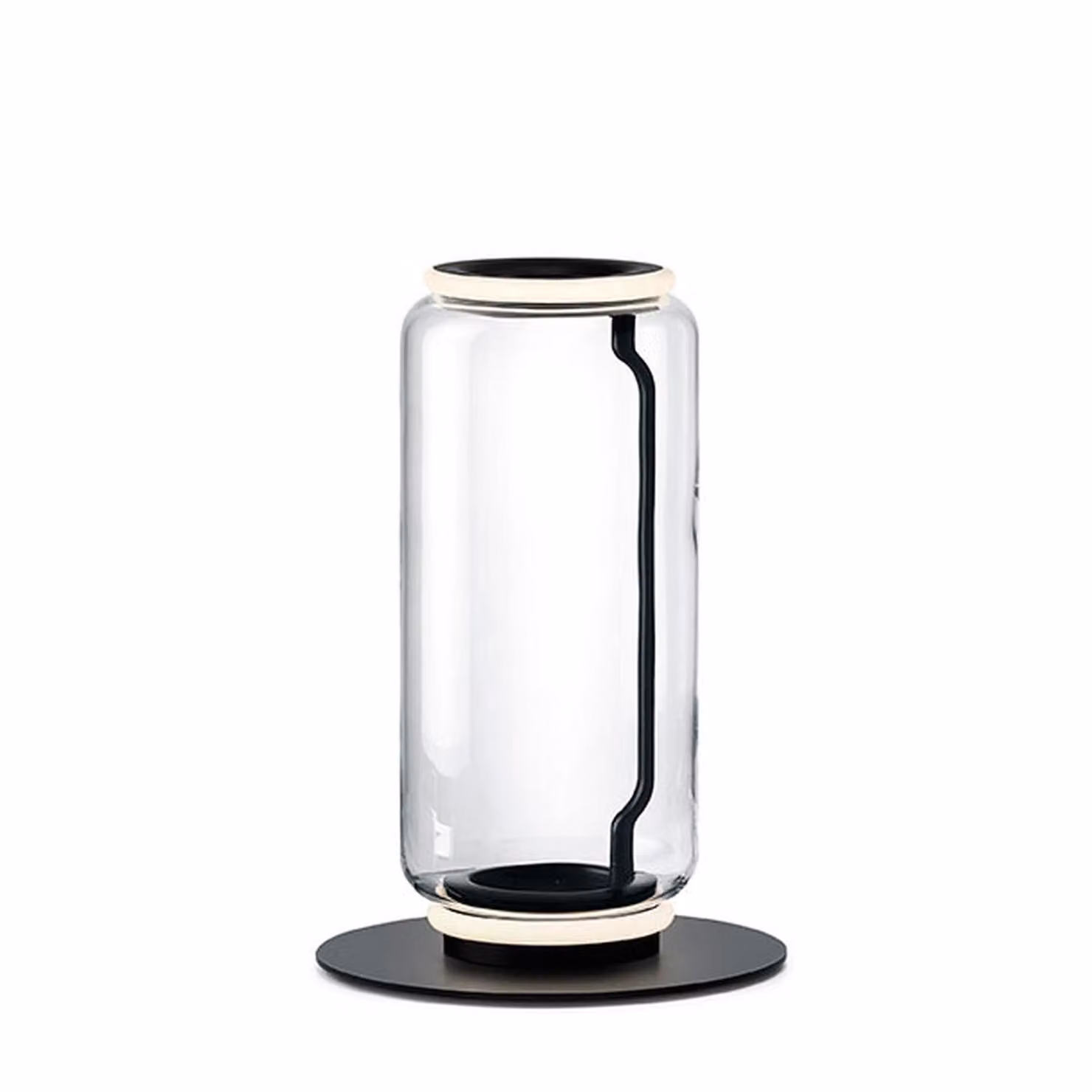 Flos - Noctambule Floor 1 High Cylinder Small Base - Lampada da terra - Nero