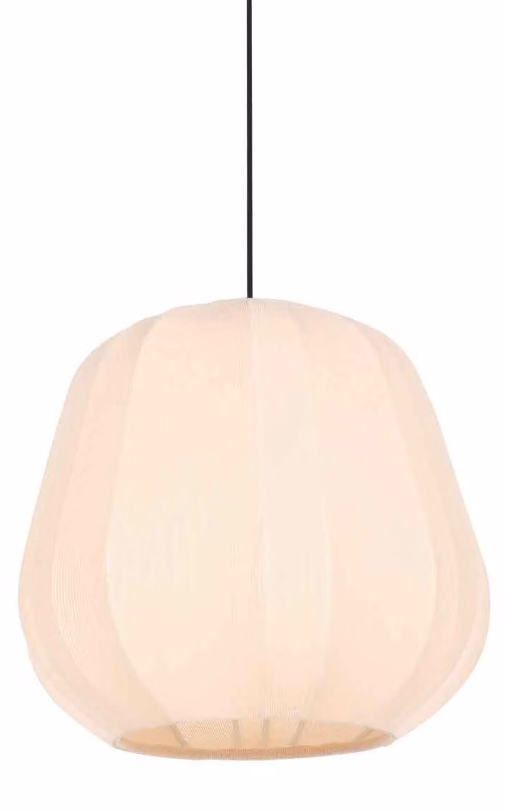 Lampada a sospensione - crema - Sable - metallo tessile - Ø 25cm - E27 - 4122CR - Anne Lighting